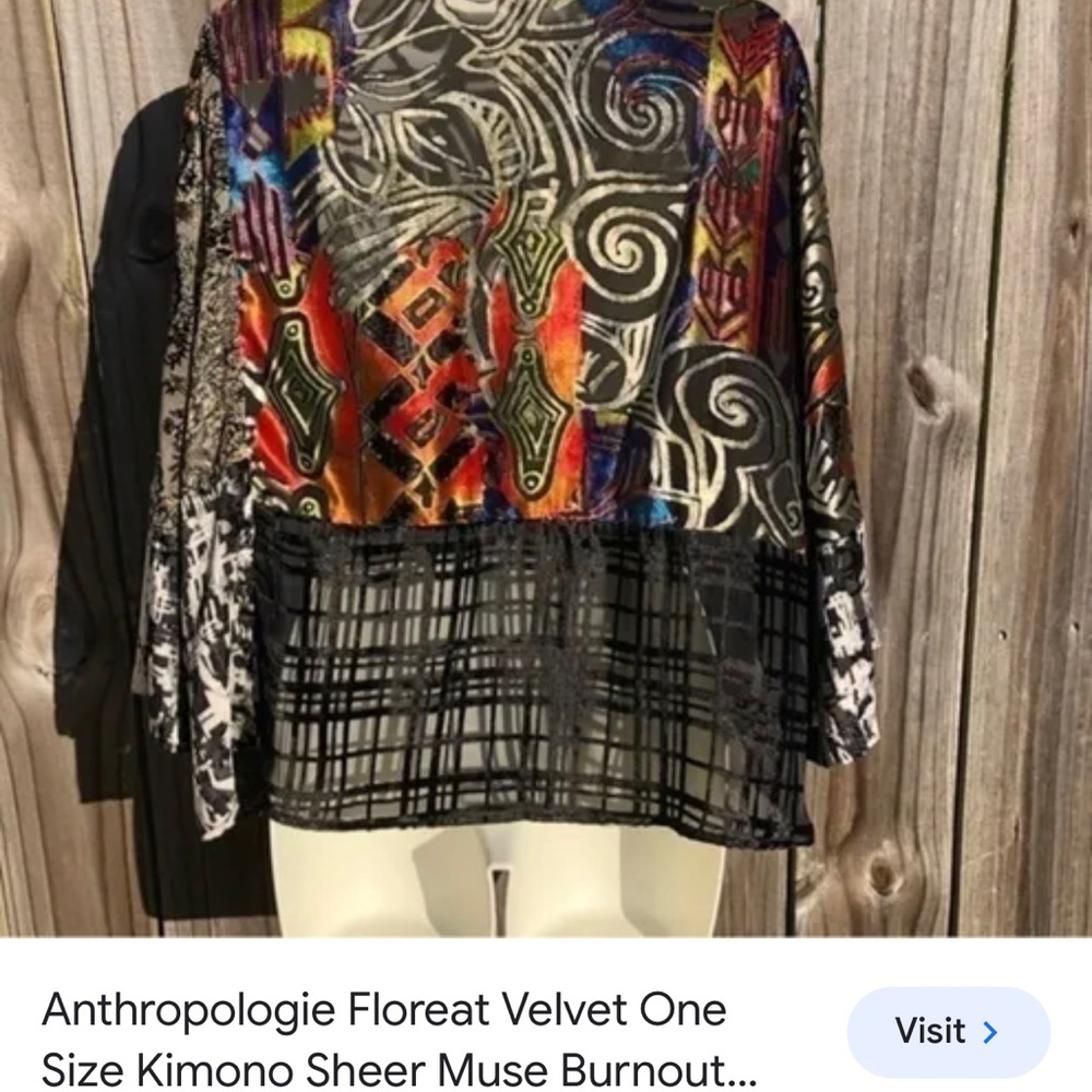 Anthropology, open jacket, semi sheer one size